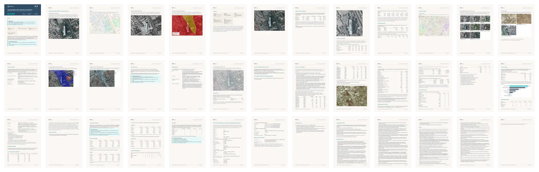 Les 39 pages de la cartographie témoin en vignettes